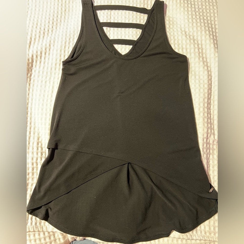 Guess Black front lower crisscross Medium Blouse